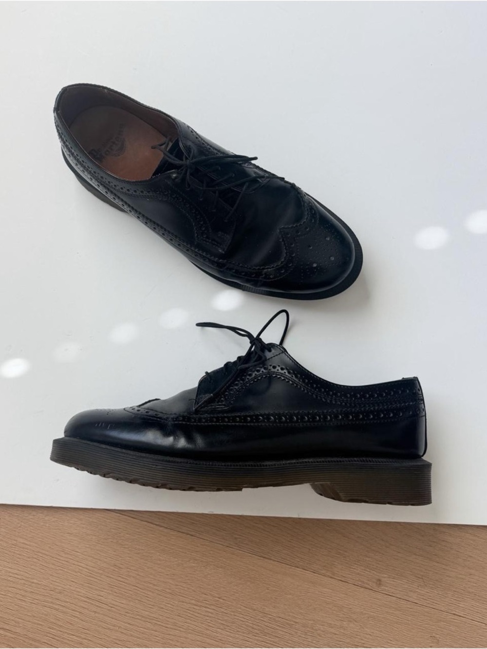 Dr Martens Black Oxford Loafers 11 Lace Up Preppy Classic Vintage Grunge